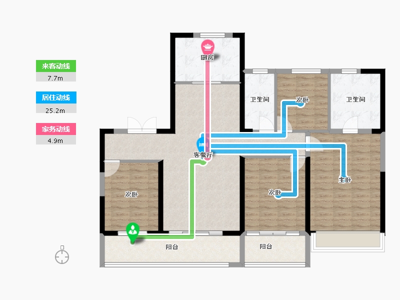 浙江省-杭州市-秦望府-119.71-户型库-动静线