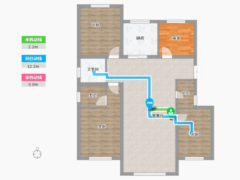 内蒙古自治区-鄂尔多斯市-蒙欣·康和馨港-97.05-户型库-动静线