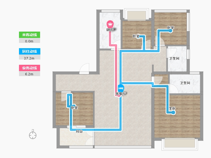 安徽省-合肥市-和顺保利越秀和悦云锦-104.80-户型库-动静线