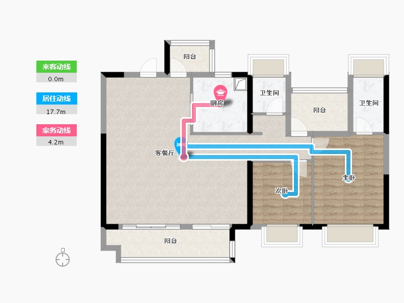 湖南省-长沙市-中国铁建・瀚澜湾-97.39-户型库-动静线