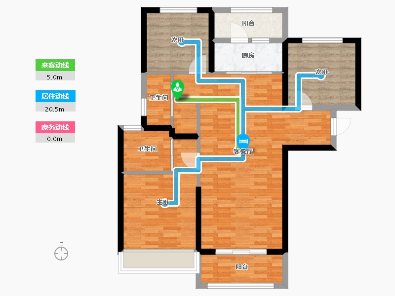 河南省-郑州市-万华城-84.50-户型库-动静线