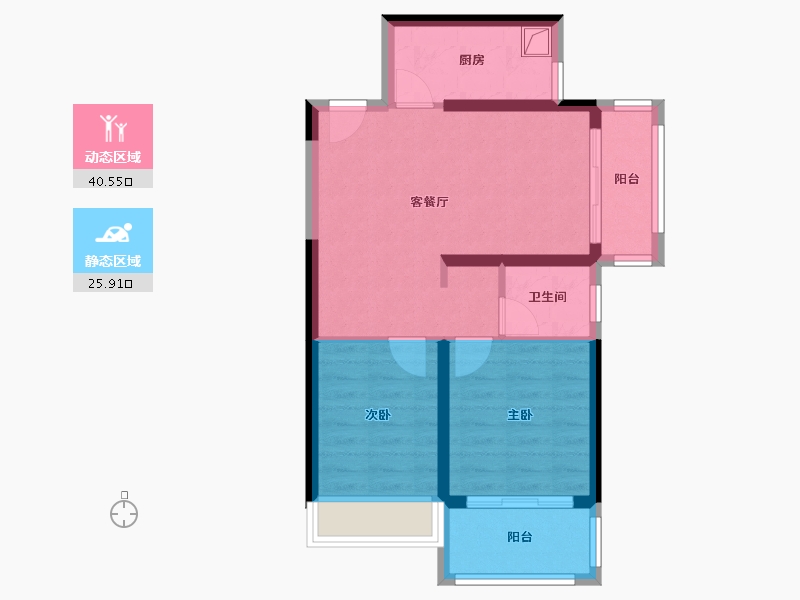 河南省-郑州市-万华城-58.63-户型库-动静分区