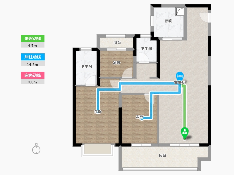 河南省-郑州市-郑州洺悦融园-103.20-户型库-动静线