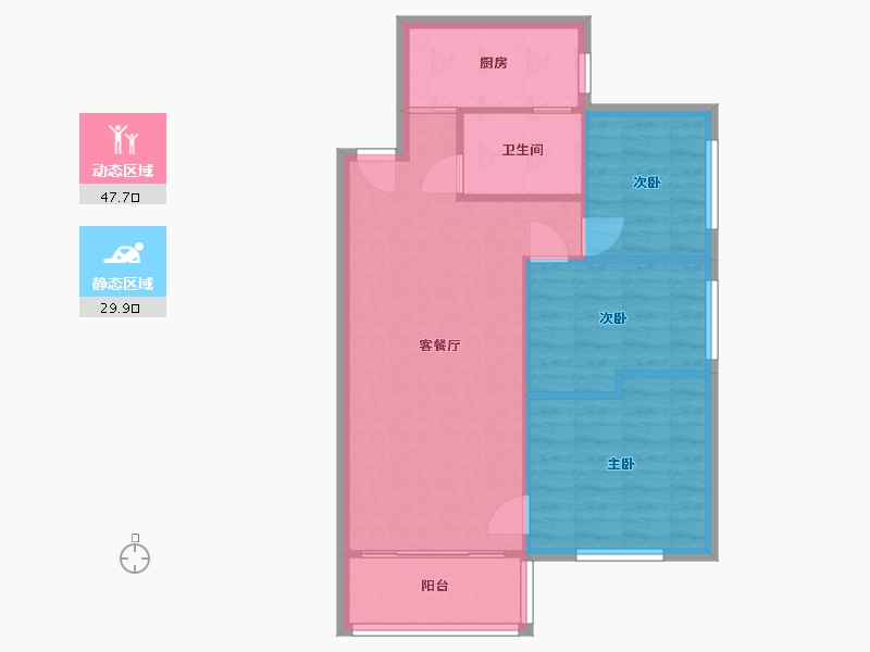 广东省-广州市-丽康居-教师新村-73.00-户型库-动静分区