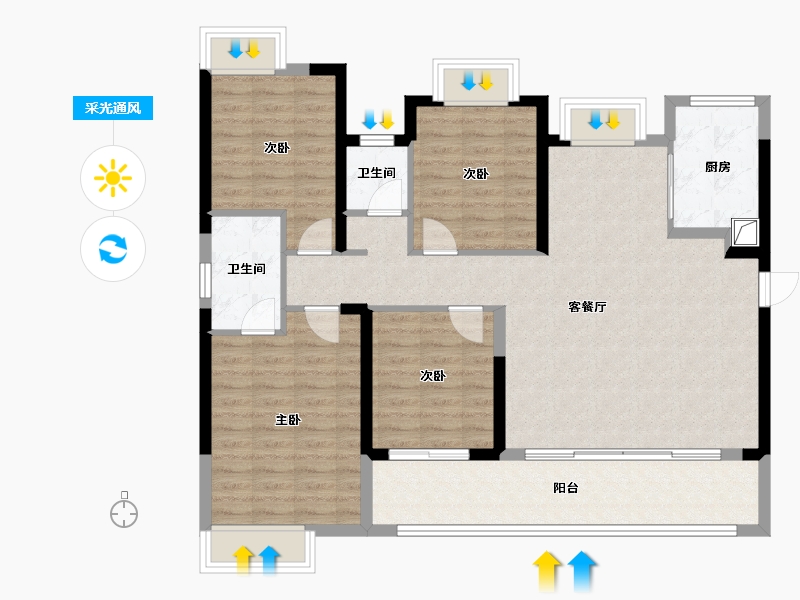 福建省-漳州市-建发西湖泊月-111.21-户型库-采光通风