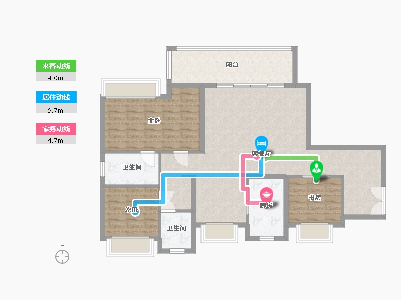 贵州省-贵阳市-铁建城-109.60-户型库-动静线