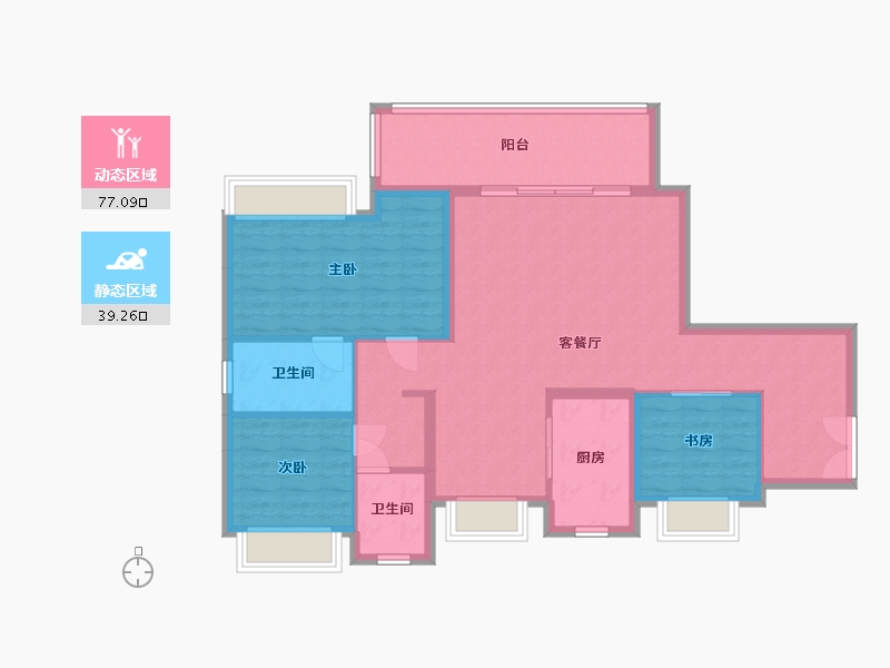 贵州省-贵阳市-铁建城-109.60-户型库-动静分区