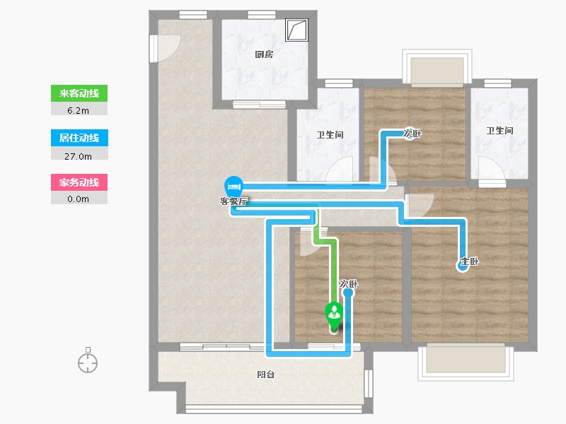 江西省-南昌市-保利紫云-89.60-户型库-动静线