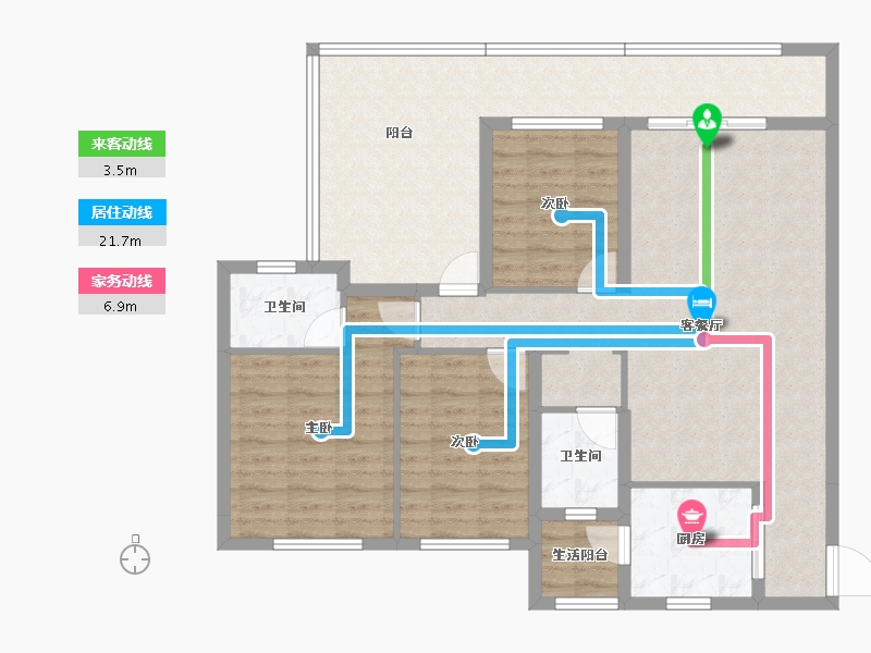 贵州省-贵阳市-广大城耀莱华府-109.48-户型库-动静线