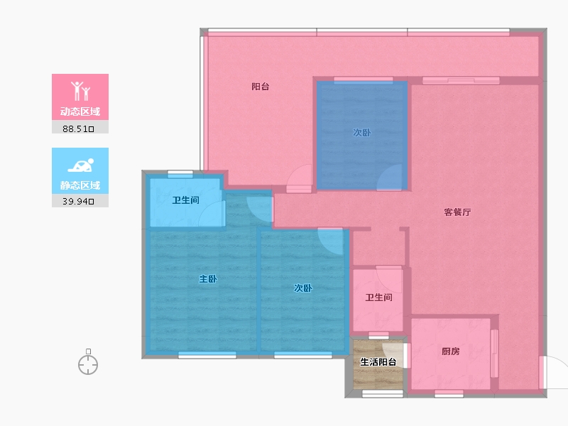 贵州省-贵阳市-广大城耀莱华府-109.48-户型库-动静分区