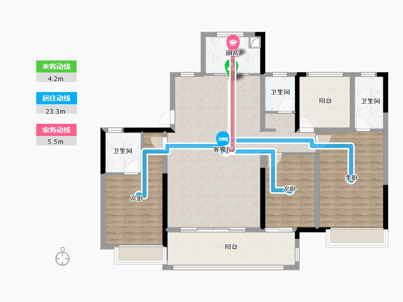 湖南省-长沙市-保利长交锦上-132.01-户型库-动静线