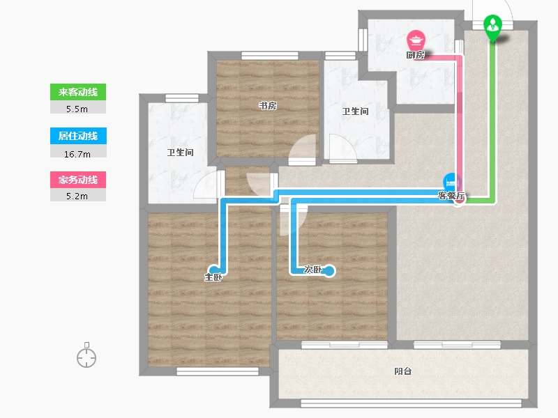 浙江省-杭州市-祥生江山云樾府-97.04-户型库-动静线