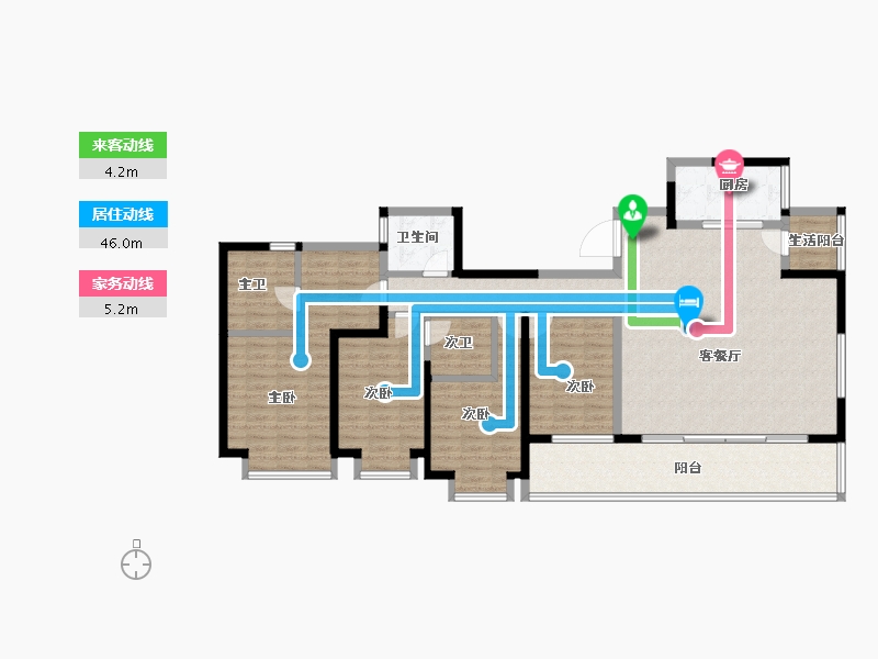 四川省-成都市-远大海湾云锦-138.75-户型库-动静线