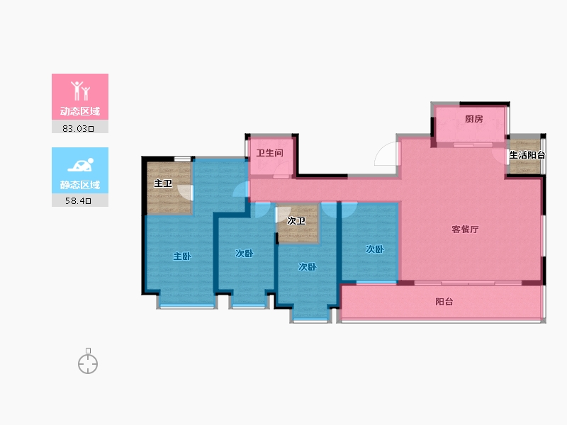 四川省-成都市-远大海湾云锦-138.75-户型库-动静分区