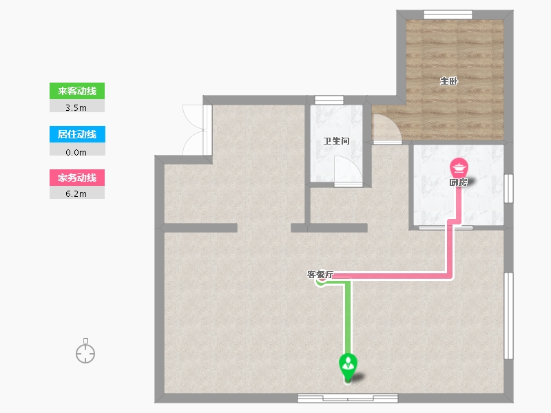 陕西省-西安市-龙湖景粼玖序-76.87-户型库-动静线