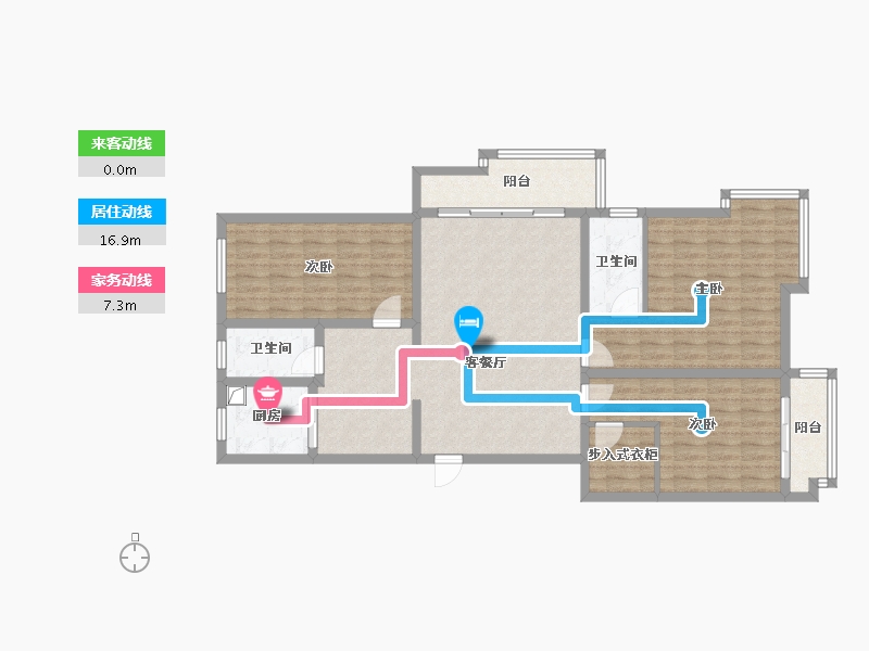 河北省-唐山市-龙腾花园-124.00-户型库-动静线