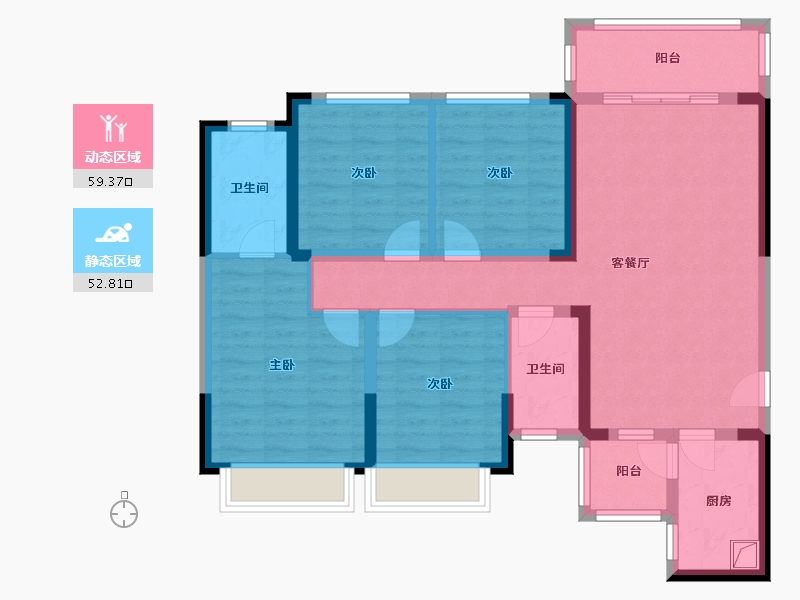 四川省-眉山市-复地天府湾-99.20-户型库-动静分区