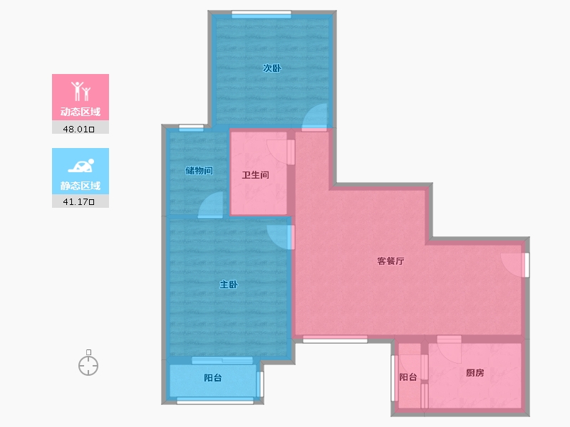 北京-北京市-新龙城四期-86.00-户型库-动静分区