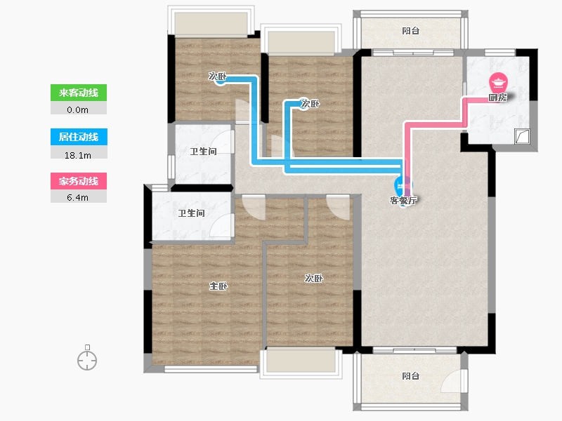 广东省-潮州市-潮州龙光阳光华府-120.00-户型库-动静线