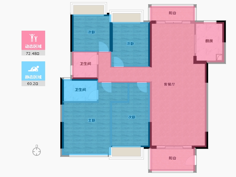 广东省-潮州市-潮州龙光阳光华府-120.00-户型库-动静分区