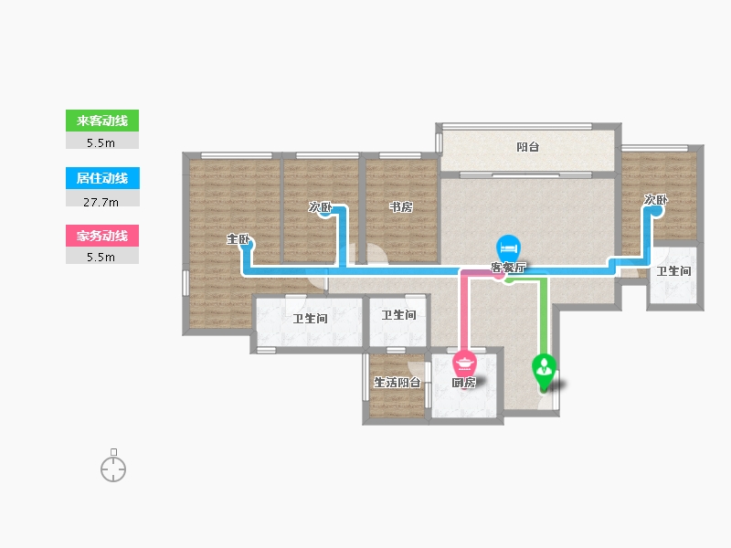 四川省-成都市-远大海湾云锦-141.37-户型库-动静线