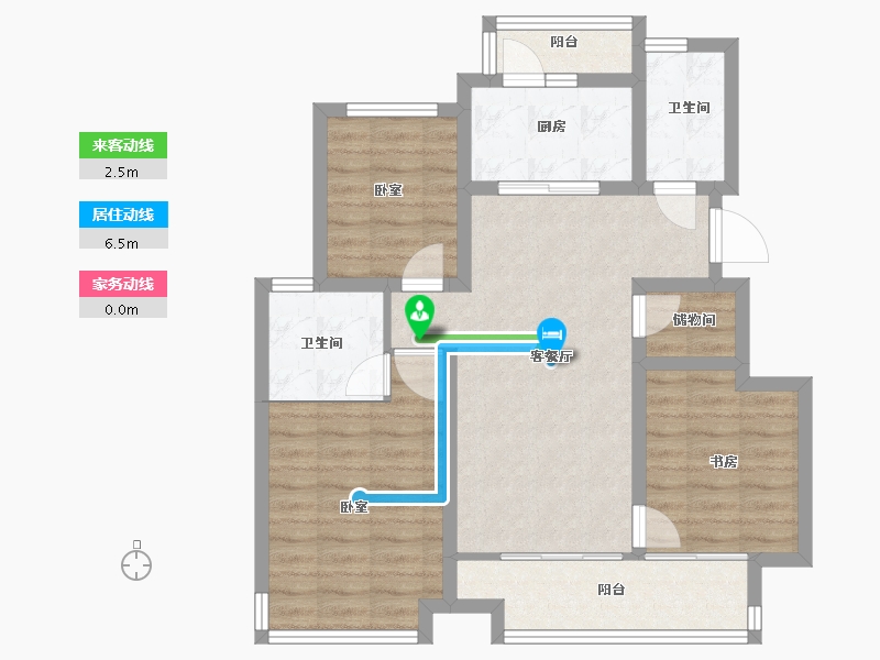 四川省-成都市-领地合兴丽府蘭台-80.25-户型库-动静线