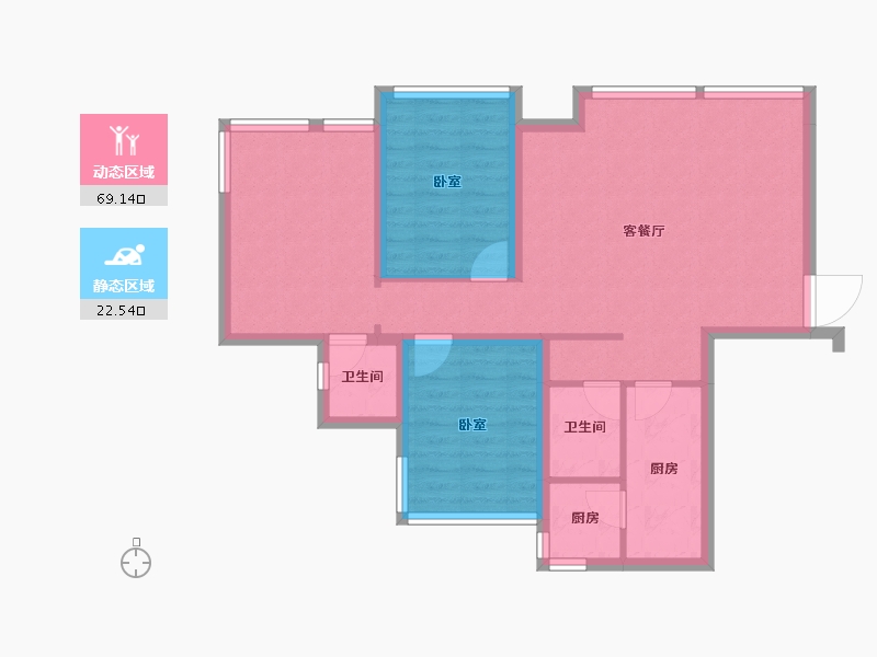 四川省-成都市-奥园棠玥府-81.85-户型库-动静分区