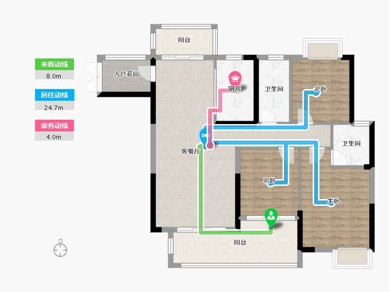 湖南省-邵阳市-和兴蓝湾-104.32-户型库-动静线