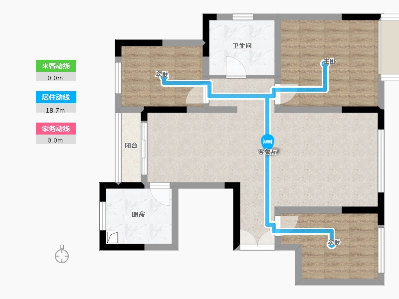 内蒙古自治区-通辽市-万华幸福里-94.40-户型库-动静线