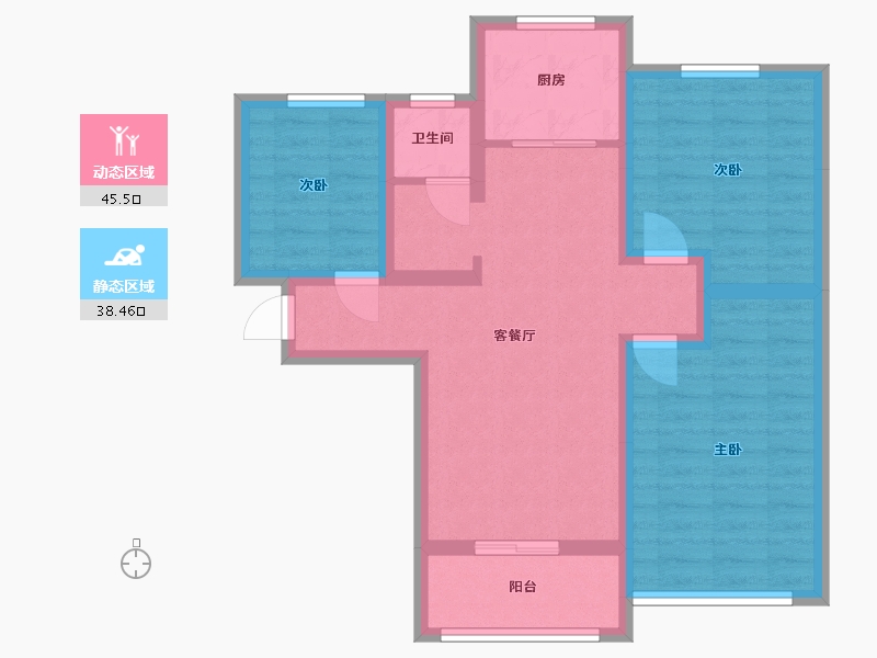 河南省-商丘市-翰林府第-90.19-户型库-动静分区