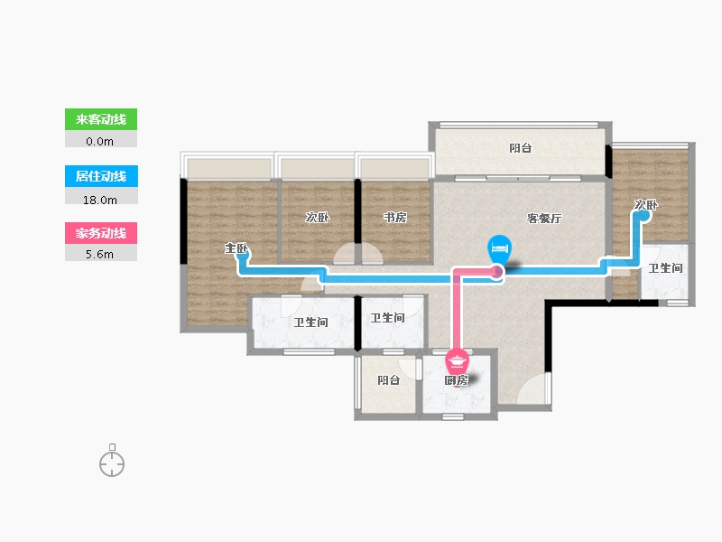 四川省-成都市-远大海湾云锦-126.95-户型库-动静线