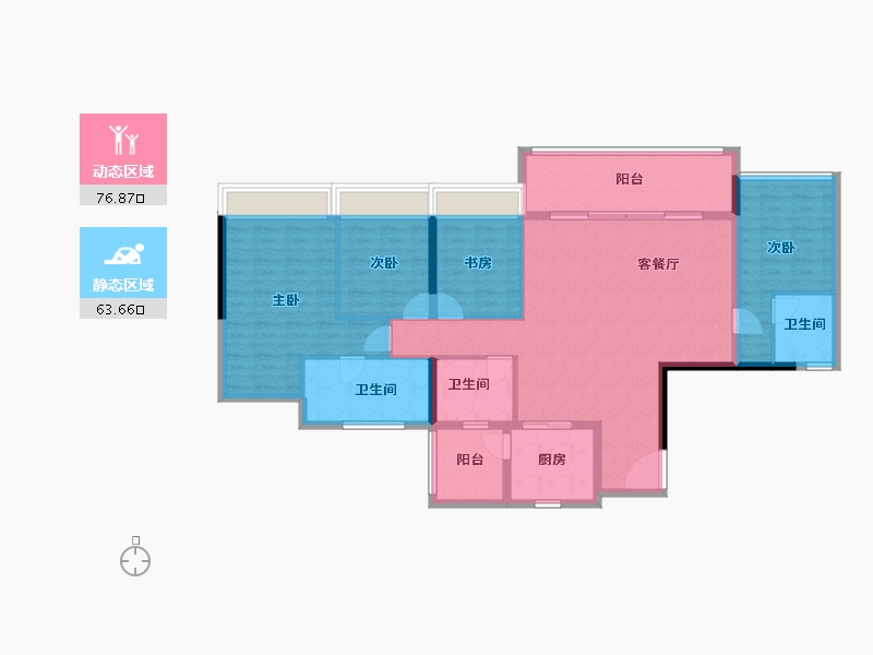 四川省-成都市-远大海湾云锦-126.95-户型库-动静分区