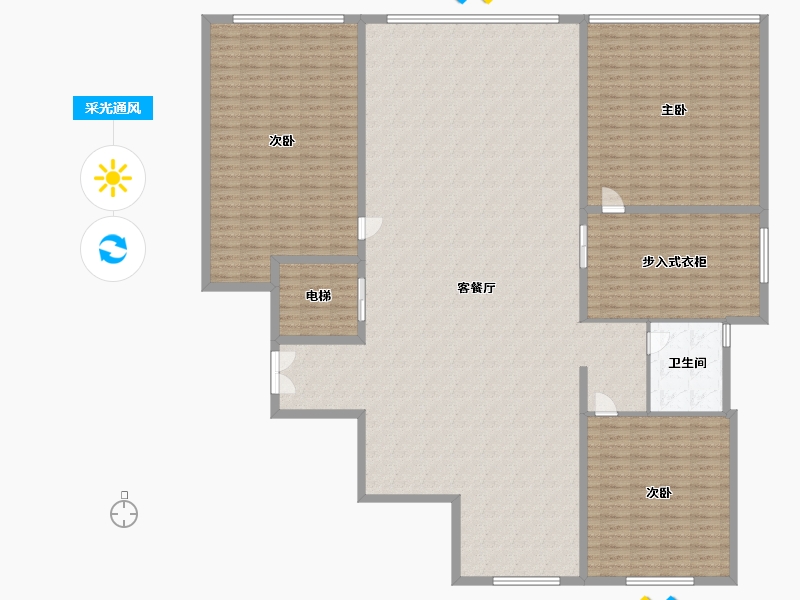 北京-北京市-路劲御合院-246.40-户型库-采光通风