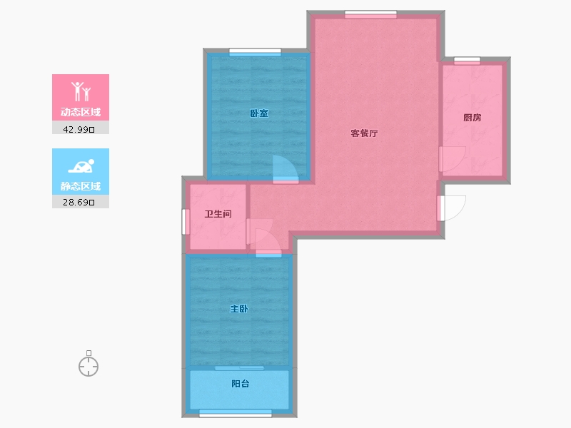 河南省-洛阳市-福民嘉苑-1号安置小区-64.00-户型库-动静分区