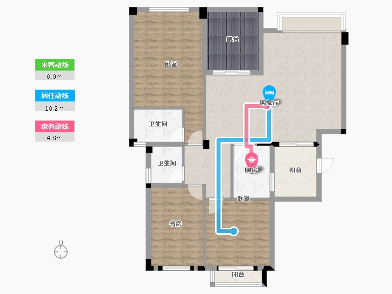 四川省-成都市-香颂湖国际社区-116.95-户型库-动静线