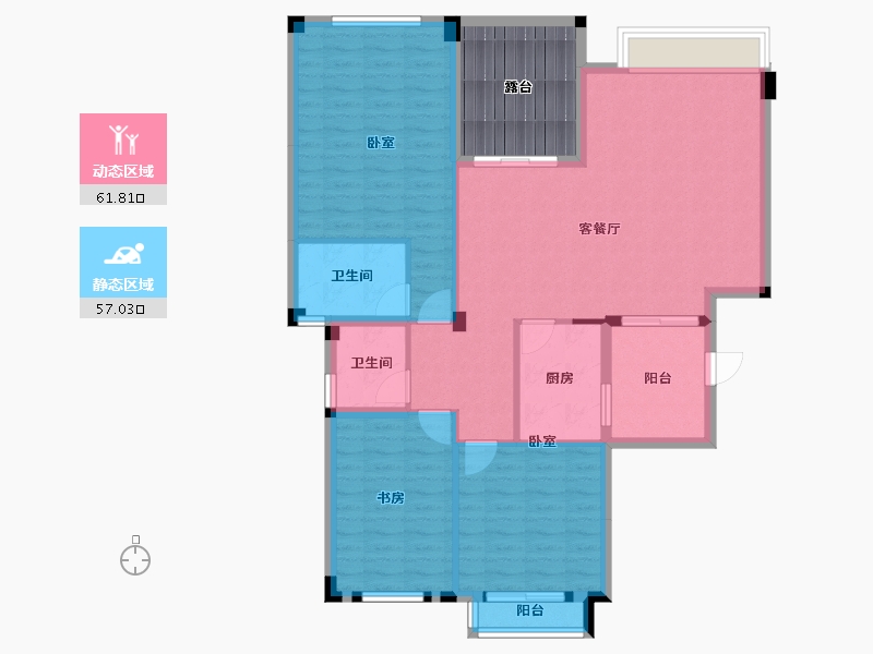 四川省-成都市-香颂湖国际社区-116.95-户型库-动静分区