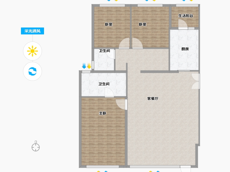 四川省-成都市-建发天府养云-193.65-户型库-采光通风