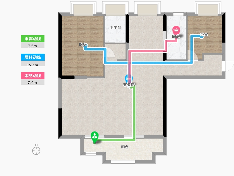 四川省-宜宾市-碧桂园江山赋-110.40-户型库-动静线