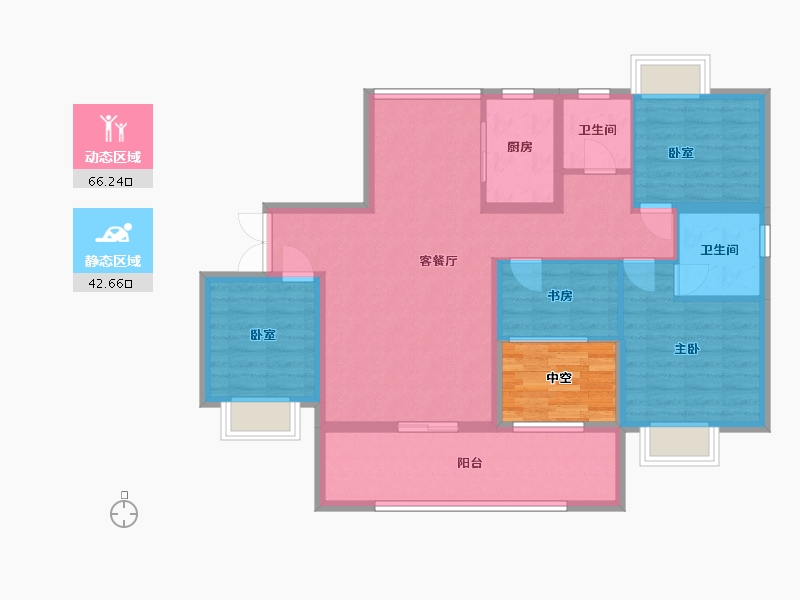 福建省-漳州市-漳浦福晟钱隆首府-103.20-户型库-动静分区