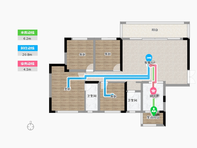 四川省-成都市-中铁卓越时代城-116.06-户型库-动静线