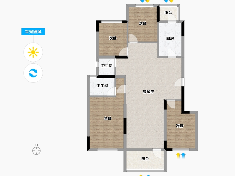 四川省-成都市-建发天府养云-108.33-户型库-采光通风