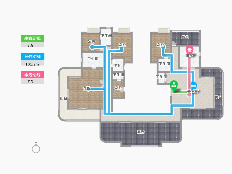 四川省-成都市-清凤鹿溪源-304.17-户型库-动静线