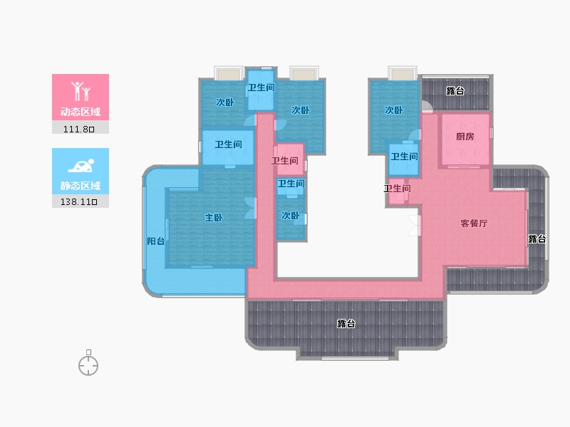 四川省-成都市-清凤鹿溪源-304.17-户型库-动静分区