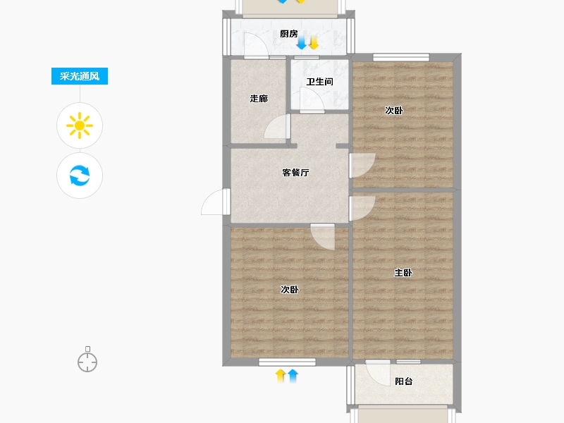 河北省-石家庄市-石家庄市国家税务局-宿舍-48.00-户型库-采光通风