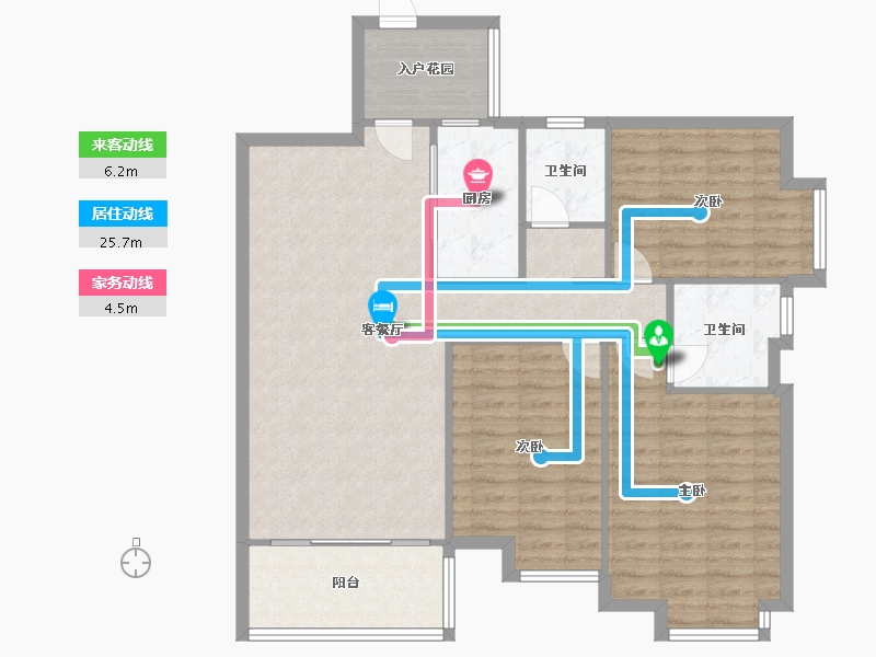 广东省-广州市-源海仙村一号-西区-104.00-户型库-动静线