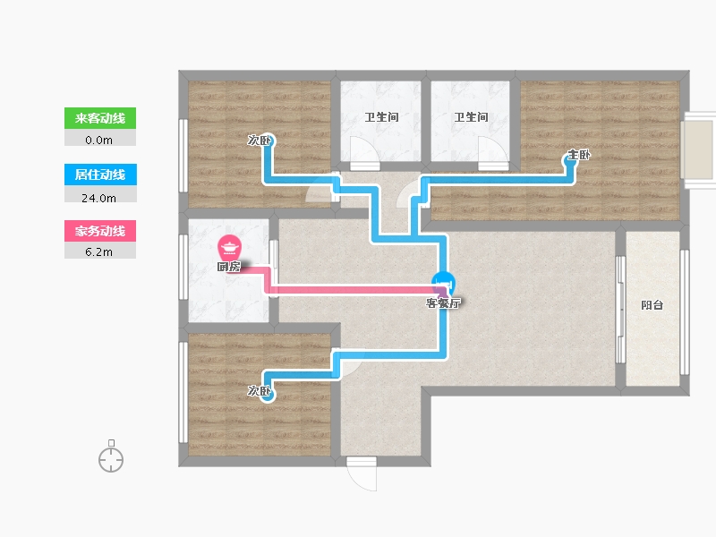 陕西省-渭南市-秦正富悦城-102.40-户型库-动静线