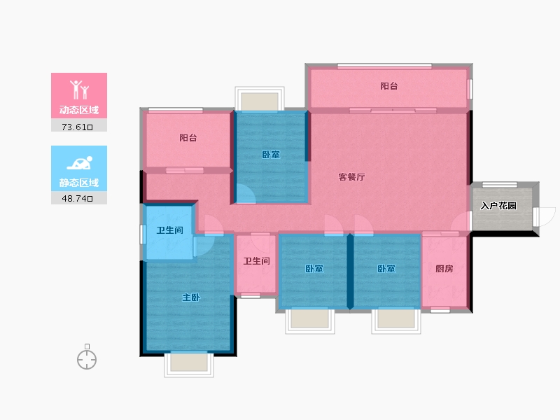 广西壮族自治区-来宾市-盛世东方城-114.17-户型库-动静分区