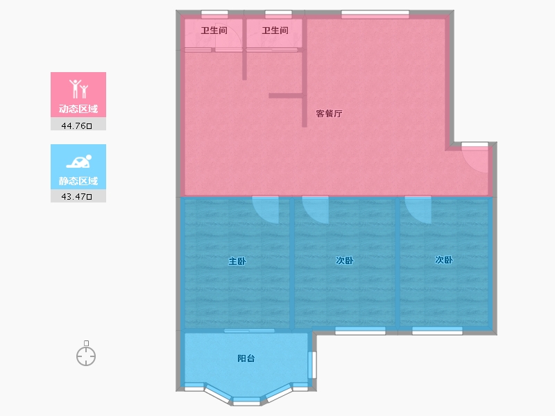 广西壮族自治区-南宁市-三元苑-84.00-户型库-动静分区