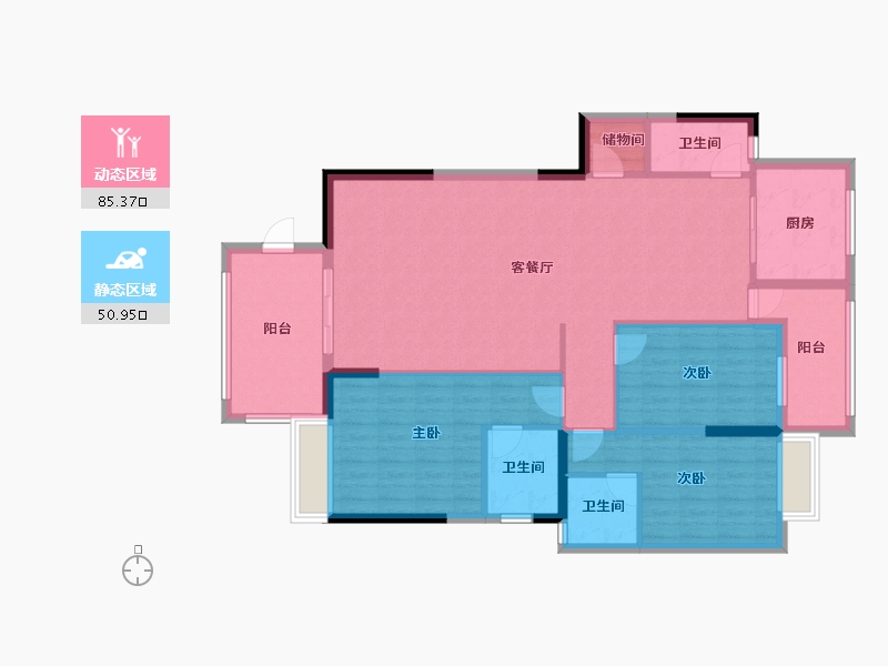 广东省-汕头市-香域滨江-123.33-户型库-动静分区