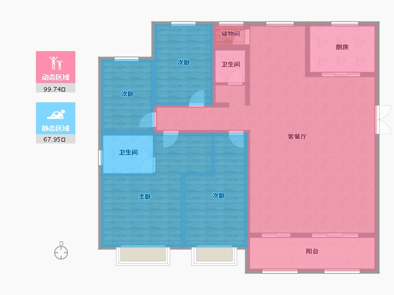 山东省-菏泽市-中岳名居-161.60-户型库-动静分区